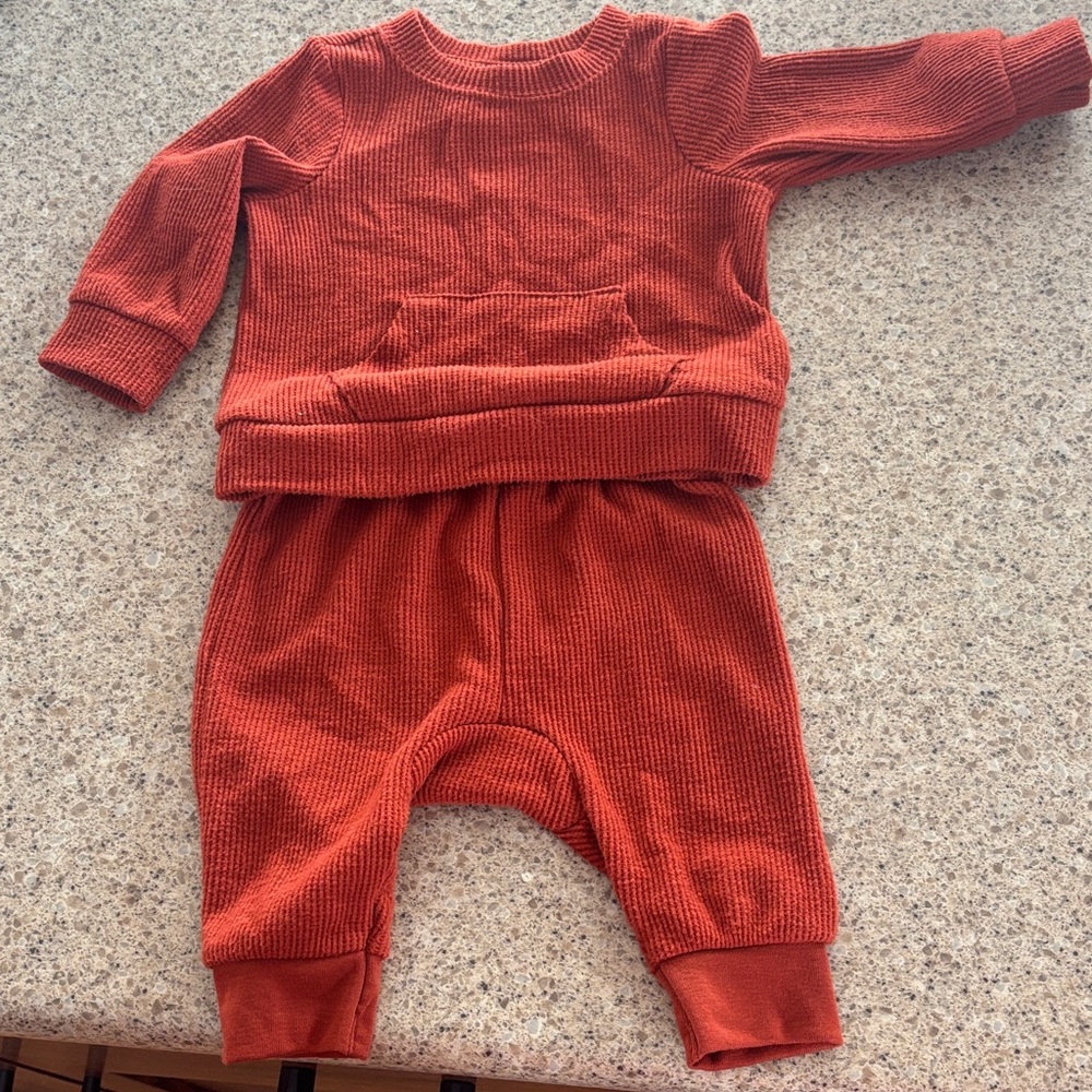 Cat & Jack Rust Knit Baby Two-Piece Outfit